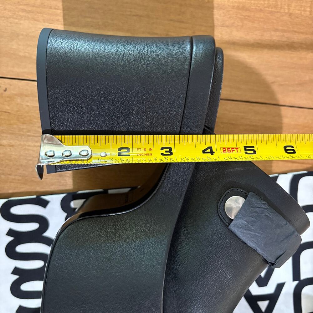 Marc Jacobs The J Marc Black Leather Platform Clogs Mules Heels Size US 9W - Picture 10 of 12